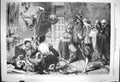 Original Old Antique Print 1864 Scene Tavern Brawl Men Fighting John Gilbert