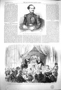 Old Antique Print 1864 Major-General Alexander Tulloch Kensington School 19th
