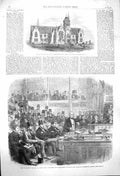 Original Old Antique Print 1864 School Lansdowne College Bath Lord Palmerston