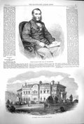 Old Antique Print 1864 Edward William Watkin Stockport Government Zealand 19th