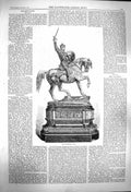 Original Old Antique Print 1864 Goodwood Cup Horse Racing Sport 19th