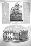 Original Old Antique Print 1864 Goodwood Races Chesterfield Cup Tattersalls