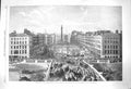 Old Antique Print 1864 O'Connell Monument Sackville-Street Dublin Ireland 19th