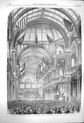 Old Antique Print 1864 Crystal Palace Amsterdam Arts Industry Exhibition 19th
