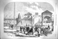 Old Antique Print 1864 Statue Prince Consort Majesty Queen Perth Scotland 19th