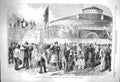 Antique Print *3927 1864 Enlisting Irish German Emigrants Battery New York