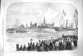 Old Antique Print 1864 Prince Wales Denmark Royal Ship Osborne Elsinore 19th