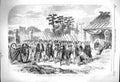 Original Old Antique Print 1864 Japanese Siers Marching 19th Century