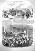 Original Old Antique Print 1864 Social Science Congress York Asylum Blind Blake
