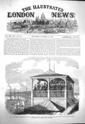 Original Old Antique Print 1864 Prince Wales Sweden Pavilion Mosebacke Garden