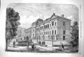 Original Old Antique Print 1864 Museum Building Ceramic Art Architecture 19th