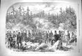 Antique Old Print *3933 1864 Prince Wales Sweden Elk Shooting Forest Hogtorp