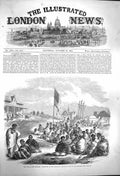 Original Old Antique Print 1864 War New Zeland Tauranga Natives Papa Station