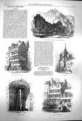 Antique Old Print *3935 1864 Edinburgh Castle Tolbooth Allan Ramsay Advocates