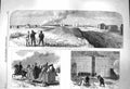Old Antique Print 1864 National Rifle Experimental Range Woolwich Tramway 19th