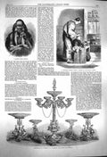 Old Antique Print 1864 Kaffir Witch Doctor Japanese Barber Mayor Gardner 19th
