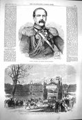 Old Antique Print 1864 General Todleben Russian Engineer Earl Albemarle 19th