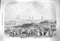 Original Old Antique Print 1864 Arrival Governor-General India Lahore Railway