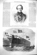 Old Antique Print 1864 Mocquard Secretary Emperor Napoleon Sultan Mahmoud 19th