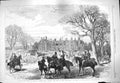 Original Old Antique Print 1865 Prince Wales Merton Hall Norfolk Lord Wal 19th