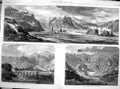 Old Antique Print 1865 Cashmere Thibet Indus Fort Kartsabrusha Baramula 19th