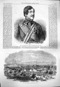 Old Antique Print 1865 Field Marshal Combermere Oudh Exhibition Lucknow 19th