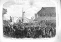 Original Old Antique Print 1865 Japanese Procession Criminal Streets Y Victorian