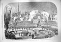 Old Antique Print 1865 King Italy Buildings Piazza Del Duomo Milan Italy 19th