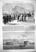 Original Old Antique Print 1865 Earl De Grey Hampshire Dover Governor'S Island