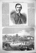 Original Old Antique Print 1865 Czarewitch Prince Russia Athletic Sports Walham