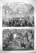 Original Old Antique Print 1865 William Mansfield Jacobabad Scinde Covent 19th