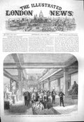 Antique Old Print *3947 1865 Prince Wales Dublin Exhibition Sculpture Hall