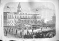 Antique Print *3948 1865 Arrival Body President Lincoln City Hall New York