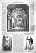 Original Old Antique Print 1865 Catholic Chapel Ormond Leg Dinornis Tom Russell
