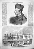 Old Antique Print 1865 Rev. Dr Manning Catholic Westminster Dover Railway 19th