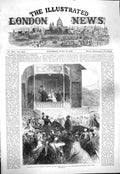 Original Old Antique Print 1865 Emperor Napoleon Lonchamps Racecourse Paris