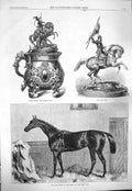 Original Old Antique Print 1865 Ely Horse Ascot Cup Queen'S Cup Sport Victorian