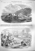 Original Old Antique Print 1865 Emperor Napoleon Algeria Bougiah Arabs Biskara