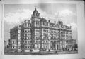 Old Antique Print 1865 Langham Hotel Portland Place Architecture Building 19th