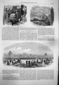 Old Antique Print 1865 Battle Field Bull Run Virginia Railway Bridge Ruin 19th