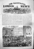 Original Old Antique Print 1865 London Election Nomination Guildhall Parliament