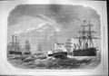 Original Old Antique Print 1865 Prince Wales Plymouth Ships Osborne Plymouth