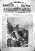 Original Old Antique Print 1865 Prince Princess Wales Botallack Tin Mine C 19th