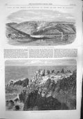 Original Old Antique Print 1865 Tregothnan House Cornwall Lord Falmouth La 19th