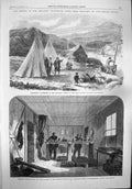 Original Old Antique Print 1865 Atlantic Telegraph Cable Killarsey Foilhommerum