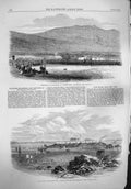Old Antique Print 1865 Volunteers Canterbury New Zeland Hart Island York 19th