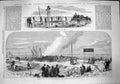 Original Old Antique Print 1865 Marking Point Volunteer Artillery Shoeburyness