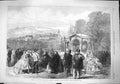 Original Old Antique Print 1865 General View Baden-Baden Siers 19th