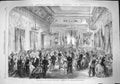 Original Old Antique Print 1865 Naval Festival Cherbourg Ball Hotel De Ville