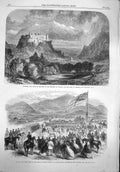 Original Old Antique Print 1865 Salzburg Emperor Austria Prussia Railway 19th